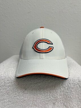 Reebok NFL Chicago Bears White Mesh Fitted Hat One Size Fits All S/M